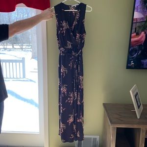 Navy floral jumpsuit